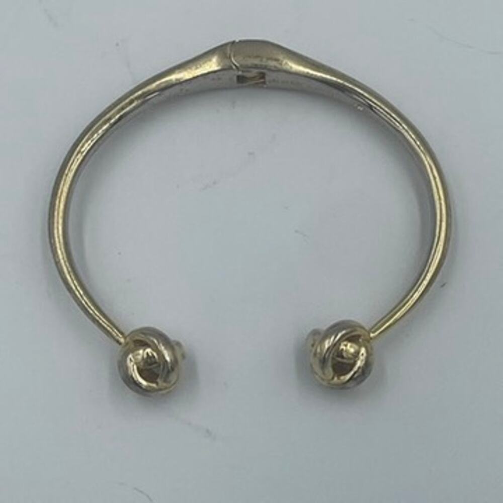 Kate Spade NY Clamper Bracelet Knots Gold Tone Open Cuff